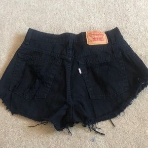 Levi’s distressed shorts
